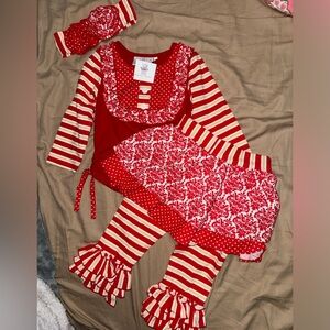 Girls 3 Piece Boutique Holiday Outfit